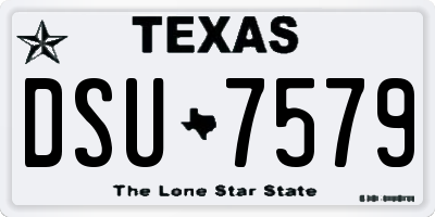 TX license plate DSU7579