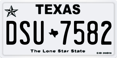 TX license plate DSU7582