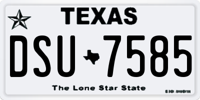 TX license plate DSU7585