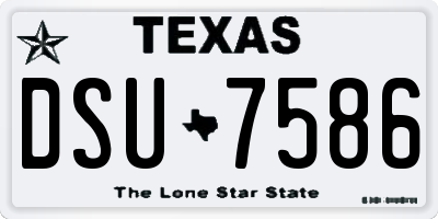 TX license plate DSU7586