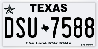 TX license plate DSU7588