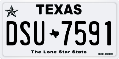 TX license plate DSU7591