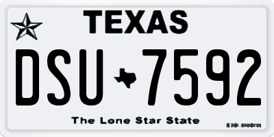 TX license plate DSU7592