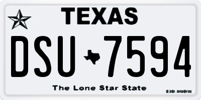 TX license plate DSU7594