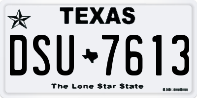 TX license plate DSU7613