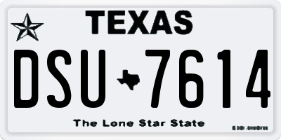 TX license plate DSU7614