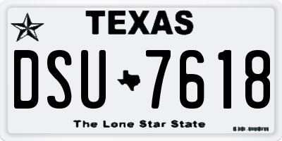TX license plate DSU7618