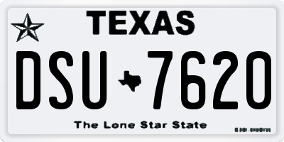 TX license plate DSU7620