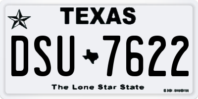 TX license plate DSU7622