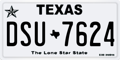 TX license plate DSU7624