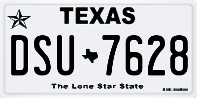 TX license plate DSU7628