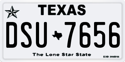 TX license plate DSU7656