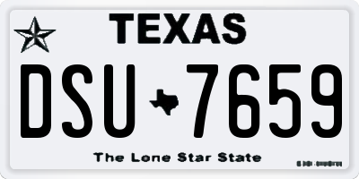 TX license plate DSU7659