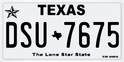 TX license plate DSU7675