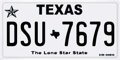 TX license plate DSU7679