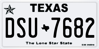 TX license plate DSU7682
