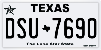 TX license plate DSU7690