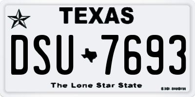 TX license plate DSU7693