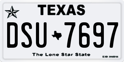 TX license plate DSU7697