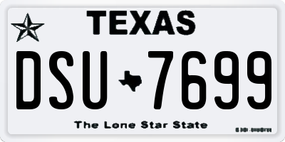 TX license plate DSU7699