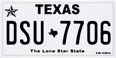 TX license plate DSU7706