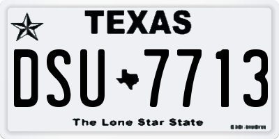 TX license plate DSU7713