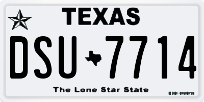 TX license plate DSU7714