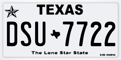 TX license plate DSU7722