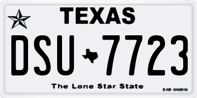 TX license plate DSU7723