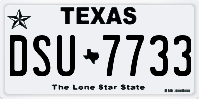 TX license plate DSU7733