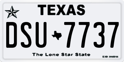 TX license plate DSU7737