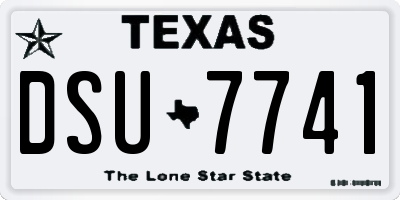 TX license plate DSU7741
