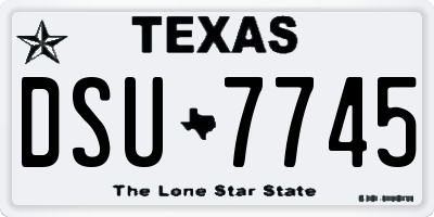 TX license plate DSU7745