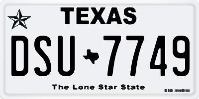 TX license plate DSU7749