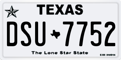 TX license plate DSU7752