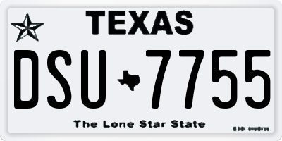 TX license plate DSU7755