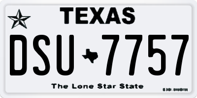 TX license plate DSU7757
