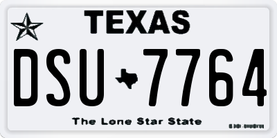 TX license plate DSU7764