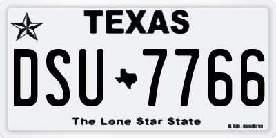 TX license plate DSU7766