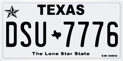 TX license plate DSU7776