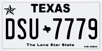 TX license plate DSU7779