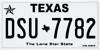 TX license plate DSU7782