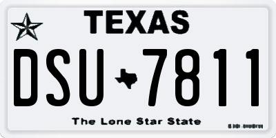 TX license plate DSU7811