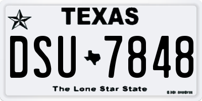 TX license plate DSU7848