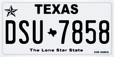 TX license plate DSU7858