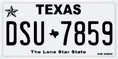 TX license plate DSU7859