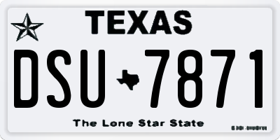 TX license plate DSU7871