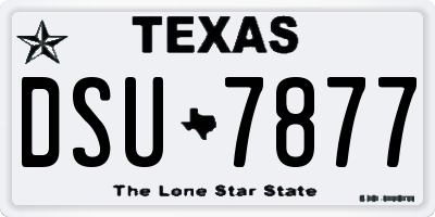 TX license plate DSU7877