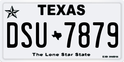 TX license plate DSU7879