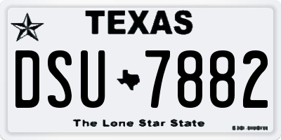 TX license plate DSU7882